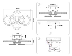 Потолочная светодиодная люстра Ambrella light Acrylica Original FA8874 2