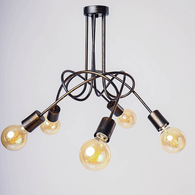 Потолочная люстра Adilux Tango Black Patina 10135 изображение 1 Потолочная люстра Adilux Tango Black Patina 10135 Фото № 1