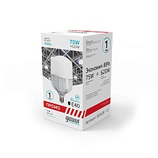 Лампа светодиодная Gauss E40 75W 4100K матовая 60428 3