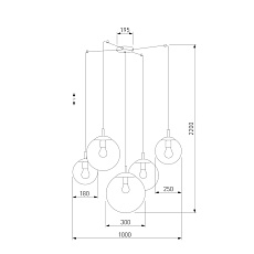 Подвесная люстра TK Lighting 5382 Esme 1