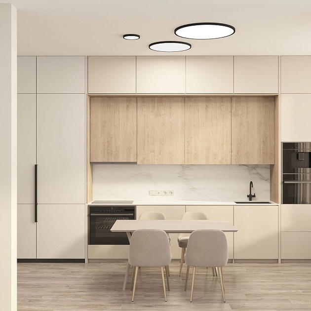 Потолочный светодиодный светильник Denkirs Thin DK6520-BK Фото № 2