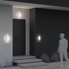 Уличный настенный светодиодный светильник Maytoni Badd O454WL-L10GF3K 1