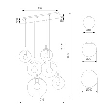 Подвесная люстра TK Lighting 5384 Esme 1