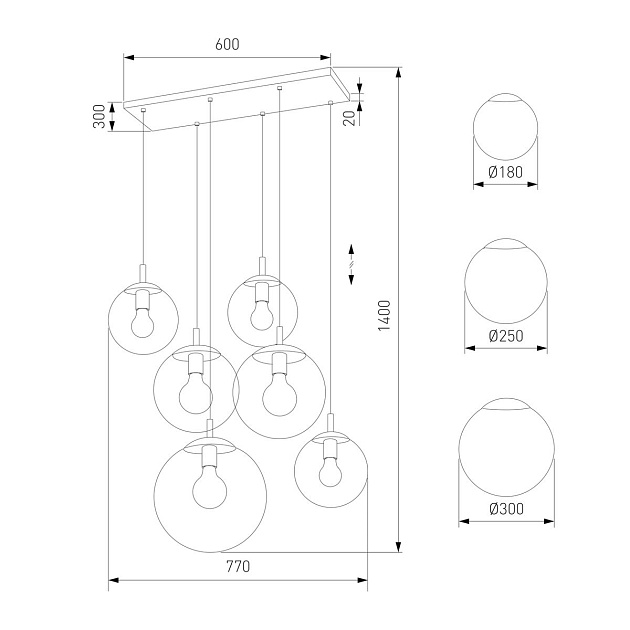 Подвесная люстра TK Lighting 5384 Esme Фото № 2
