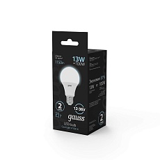 Лампа светодиодная Gauss E27 13W 4100K матовая 202502213 2