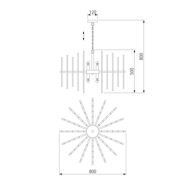 Подвесная люстра Bogates Allure 356/8 Smart изображение 3 Подвесная люстра Bogates Allure 356/8 Smart Фото № 3