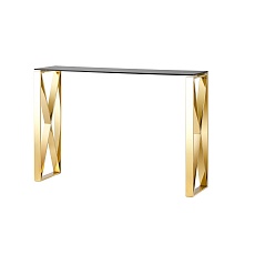 Консоль Stool Group КРОСС 115х30 стекло smoke сталь золото ECST-008-TG-SK