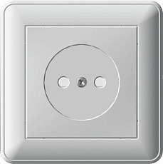 Розетка 2К Systeme Electric W59 16A 250V со шторками белая RS16-151-18