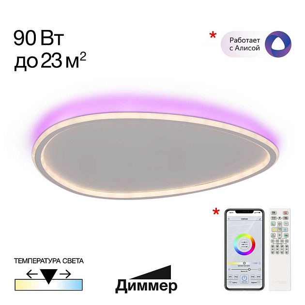 Потолочный светодиодный светильник Citilux Trio CL215B260E Фото № 1