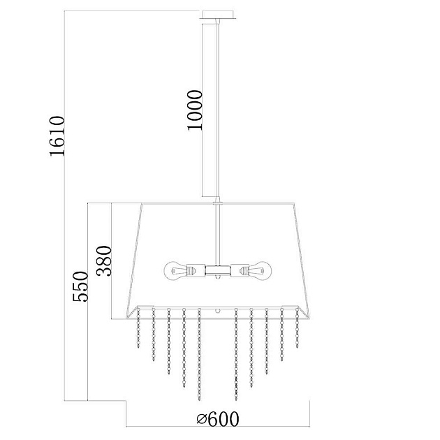 Подвесная люстра Escada 652/5S Black Фото № 2