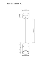 Подвесной светодиодный светильник Moderli Rinna V10866-PL 1