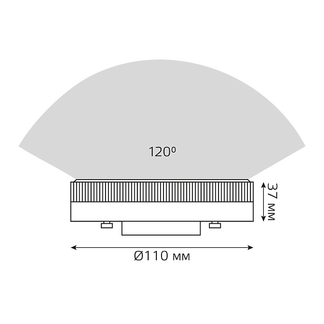 Лампа светодиодная Gauss GX53 21W 83832 матовая 83832 Фото № 2