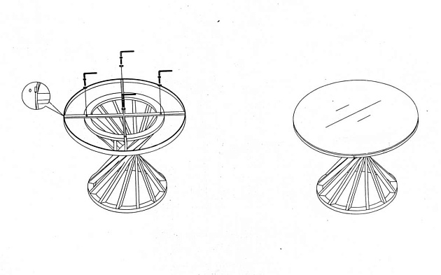 Кухонный стол Woodville Twist 11395 изображение 2 Кухонный стол Woodville Twist 11395 Фото № 2