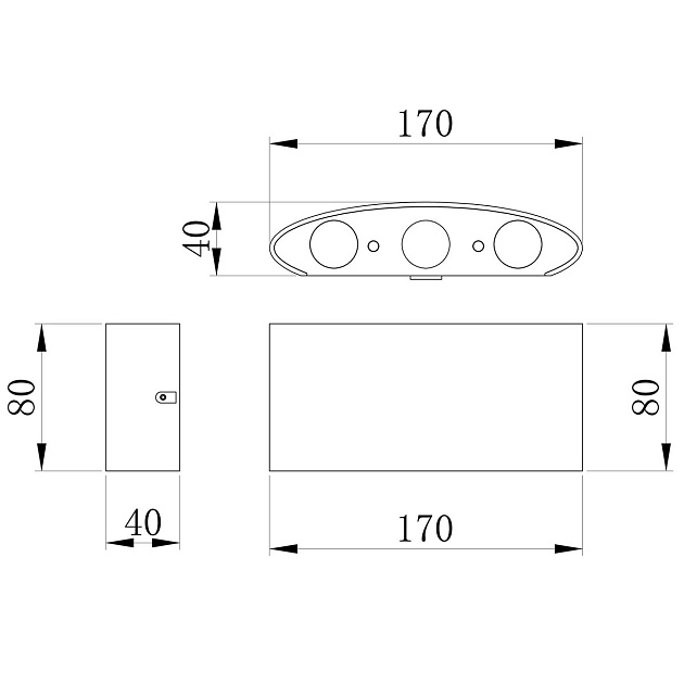 Уличный настенный светодиодный светильник Maytoni Strato O417WL-L6B3K Фото № 2