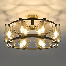 Потолочная люстра Eurosvet Aragon 60126/8 черный Smart 5