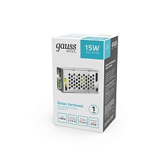 Блок питания Gauss 15W 12V IP20 BT500 3