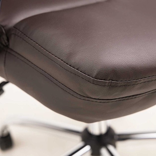 Кресло руководителя AksHome August темно-коричневый, экокожа 86349 Фото № 7