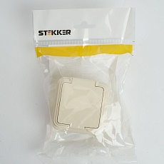 Розетка 2P Stekker Брест с крышкой слоновая кость PST16-20-44 49060 4