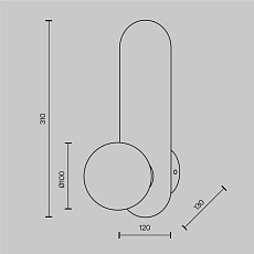 Бра Maytoni Bao MOD419WL-01G 1