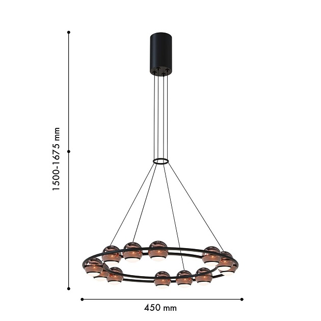 Подвесной светодиодный светильник Favourite Sturm 4561-12P Фото № 2