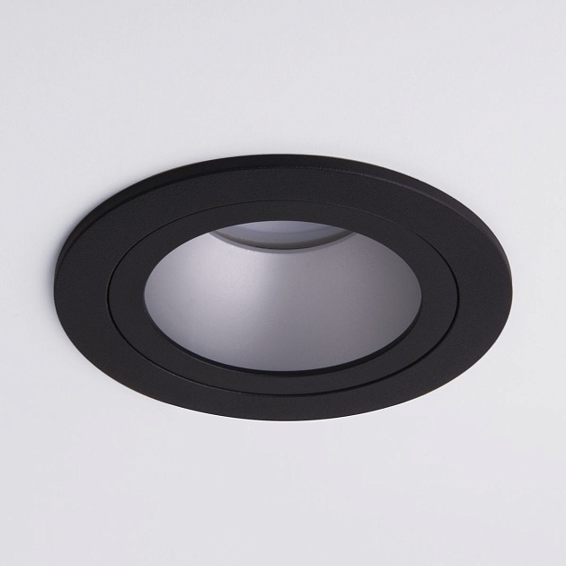 Встраиваемый светильник Elektrostandard 122 MR16 серебро/черный a053354 изображение 1 Встраиваемый светильник Elektrostandard 122 MR16 серебро/черный a053354 Фото № 1