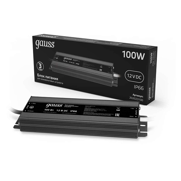 Блок питания Gauss 12V 100W IP66 10A 202023100 Фото № 4