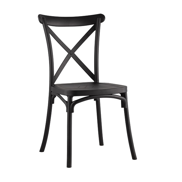 Кухонный стул Stool Group Кроссбэк пластиковый черный Y030 black изображение 1 Кухонный стул Stool Group Кроссбэк пластиковый черный Y030 black Фото № 1