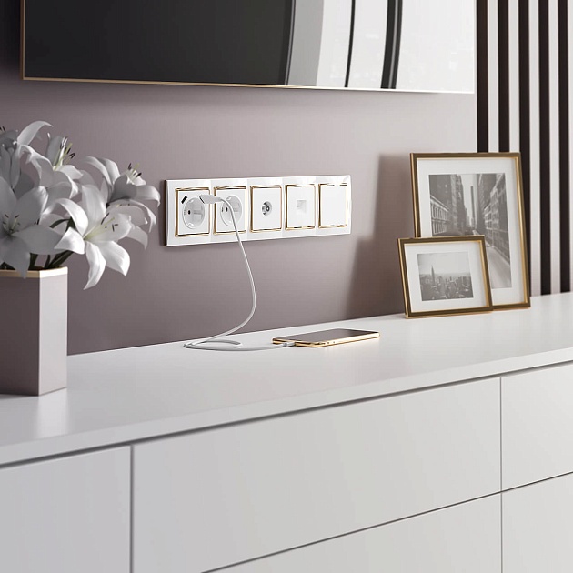 Телефонная розетка RJ-11 Werkel белый W1182001 4690389155383 Фото № 4