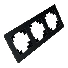 Рамка 3-постовая Stekker Катрин черный матовый GFR00-7003-05М 49602 5