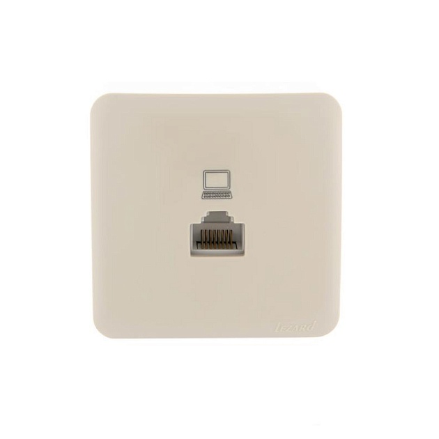 Розетка компьютерная Lezard Viola кремовая 751-0300-139 Фото № 1