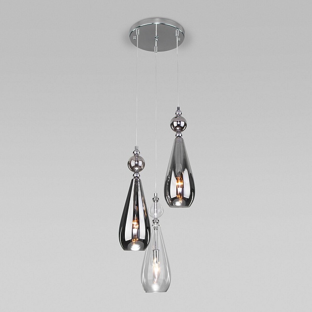 Подвесной светильник Eurosvet 50202/3 хром изображение 1 Подвесной светильник Eurosvet 50202/3 хром Фото № 1