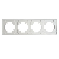 Рамка 4-постовая Stekker Катрин белый матовый GFR00-7004-01M 49597 4