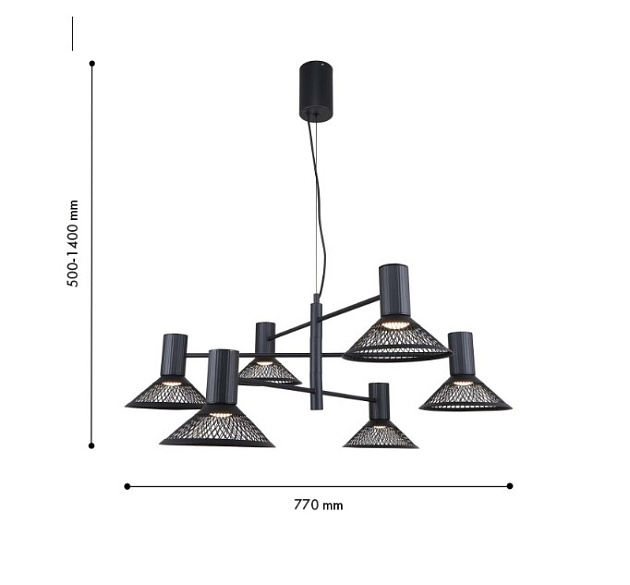 Подвесная светодиодная люстра F-Promo Metrics 4623-6P Фото № 2