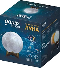 Настольный светодиодный ночник Gauss луна NN001 2