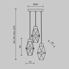 Подвесной светильник Maytoni Coctail time MOD325PL-03G 1