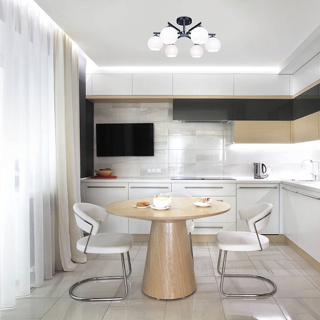 Потолочная люстра Eurosvet 30145/6 хром/венге Фото № 5