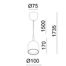 Подвесной светильник Italline DE-314 black 1