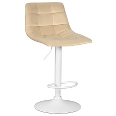 Стул барный DOBRIN TAILOR WHITE (бежевый велюр (MJ9-10)) 5017_WhiteBase-LM TAILOR WHITE