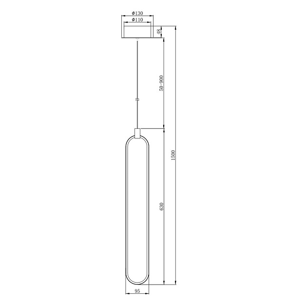 Подвесной светодиодный светильник Maytoni Chain MOD017PL-L13G Фото № 8