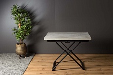 Стол-трансформер Levmar Compact D51/S53 (бетон/черные опоры) 9579582401 2