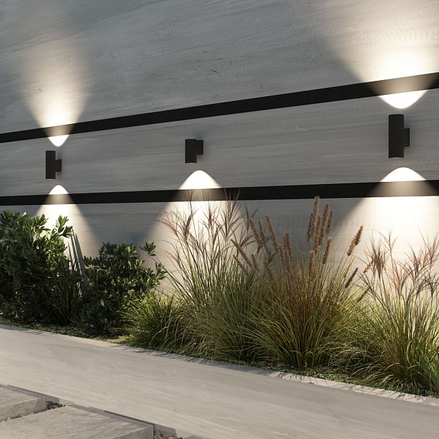 Уличный настенный светильник Denkirs Borg DK9821-BK Фото № 2