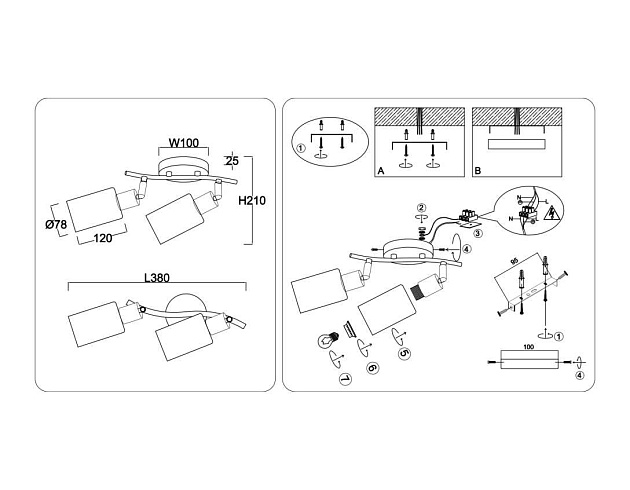 Настенно-потолочный спот Ambrella light TRADITIONAL TR8721 Фото № 4