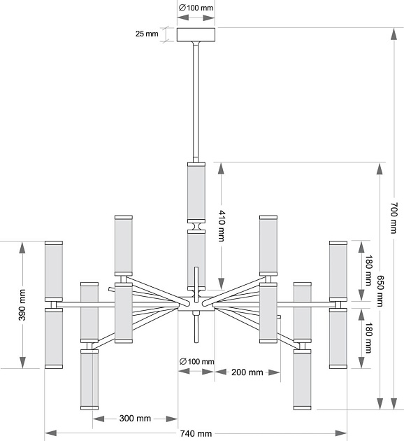 Подвесной светильник KUTEK SALETTO SAL-ZW-6(P) Фото № 3