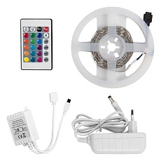 Лента светодиодная General GLS-5050-30-7.2-12-IP20-PRO-RGB-3-KIT готовый комплект 3м с адаптером и IR контроллером
