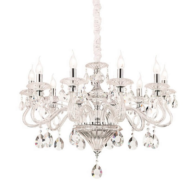 Подвесная люстра Ideal Lux Negresco SP10 Trasparente 141060 изображение 1 Подвесная люстра Ideal Lux Negresco SP10 Trasparente 141060 Фото № 1