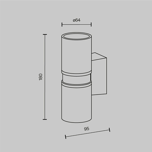 Уличный настенный светильник Maytoni Bowery O582WL-02BS Фото № 2
