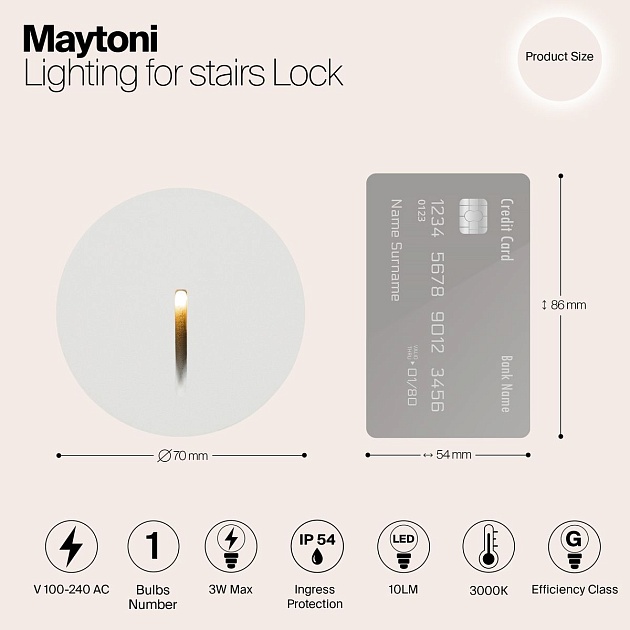 Подсветка для лестниц Maytoni Bil O014SL-L3W3K изображение 2 Подсветка для лестниц Maytoni Bil O014SL-L3W3K Фото № 2