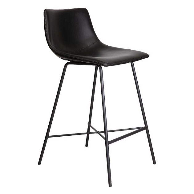 Барный стул AksHome Mexico черный + черная нить, экокожа 63663 Фото № 1