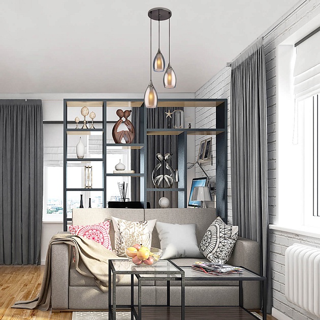 Подвесной светильник Eurosvet 50085/3 черный жемчуг изображение 5 Подвесной светильник Eurosvet 50085/3 черный жемчуг Фото № 5