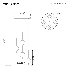 Подвесная светодиодная люстра ST Luce Peek SL6120.403.04 1